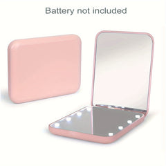 LED Compact Travel Makeup Mirror Magnifying Mirror With Light Purse Mirror