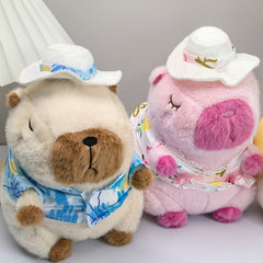 2pcs Capybara Plush Toy with Floral Skirt - Great Holiday Gift