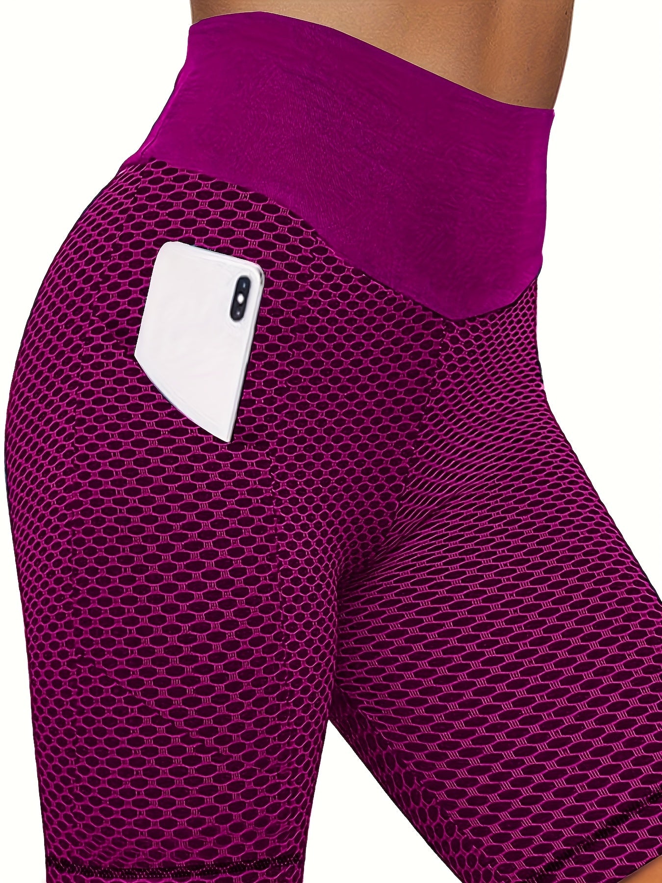 Mesh High Waist Butt Lifting Shorts With Pockets for Fitness Yoga