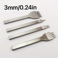 4pcs Stainless Steel Leather Craft Hole Punch Set
