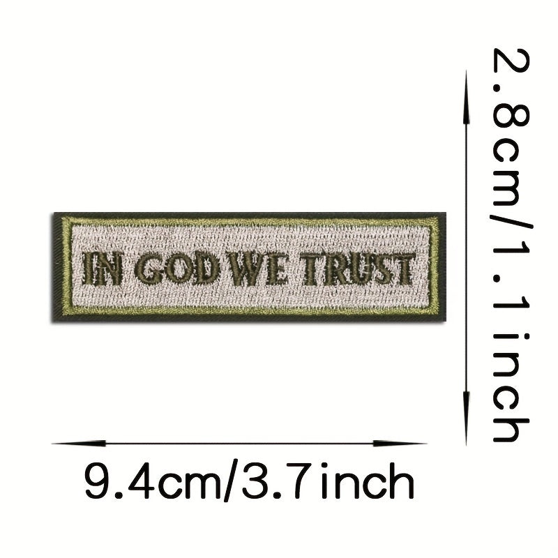 God We Trust Embroidered Patch Outdoor Decoration
