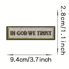 God We Trust Embroidered Patch Outdoor Decoration