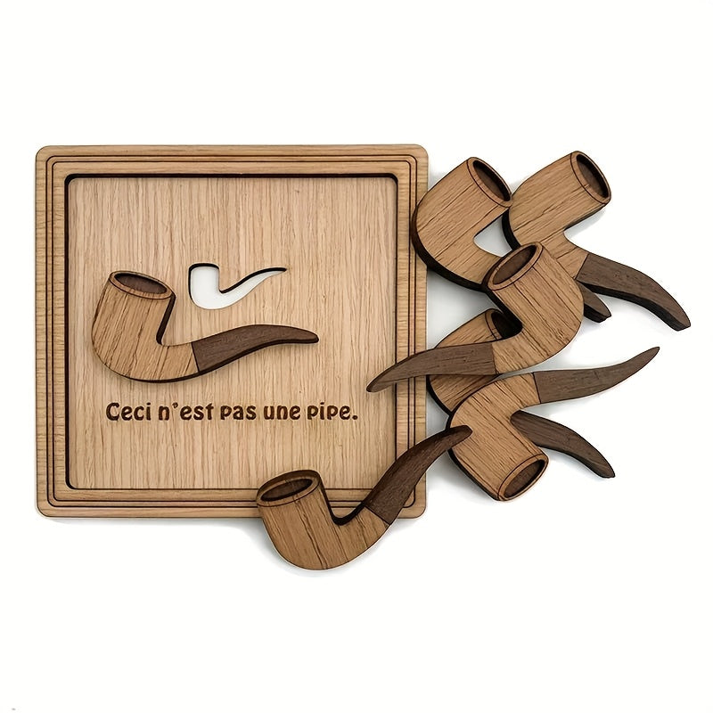 Wooden 7 Pipes Puzzle Game Brain Burning Toy