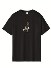 Men's Printed Sports T-Shirt Casual Stretch Tee Shirt For Summer