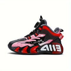 Boy's Block Basketball Shoes With Rotating Buckle