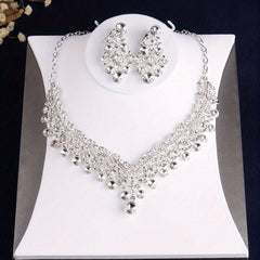 3pcs Crystal Bridal Crown Set Wedding Accessories