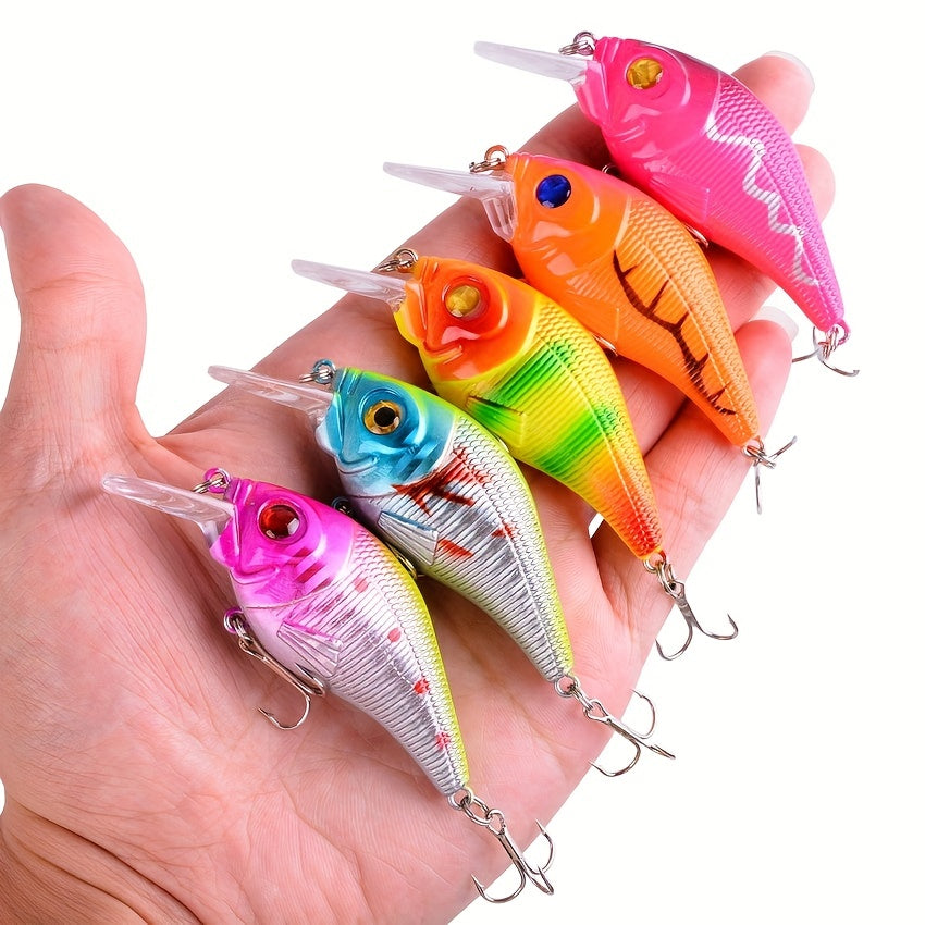 10pcs 11g Crankbait Wobbler Fishing Lure Bionic Floating Jerkbait Tackle