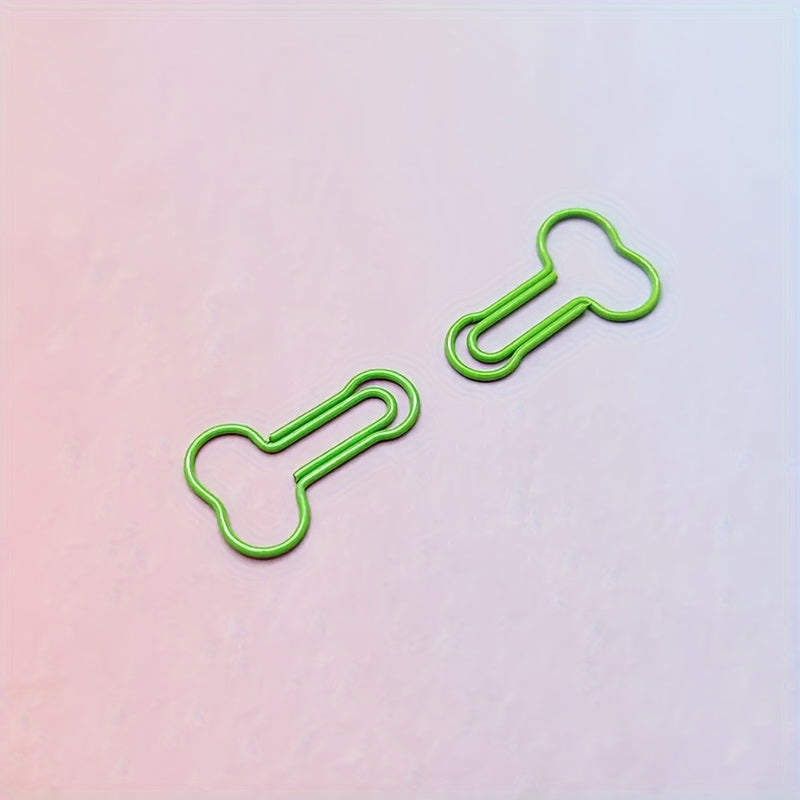 10pcs Green Paper Clips Bookmarks School Office Supplies