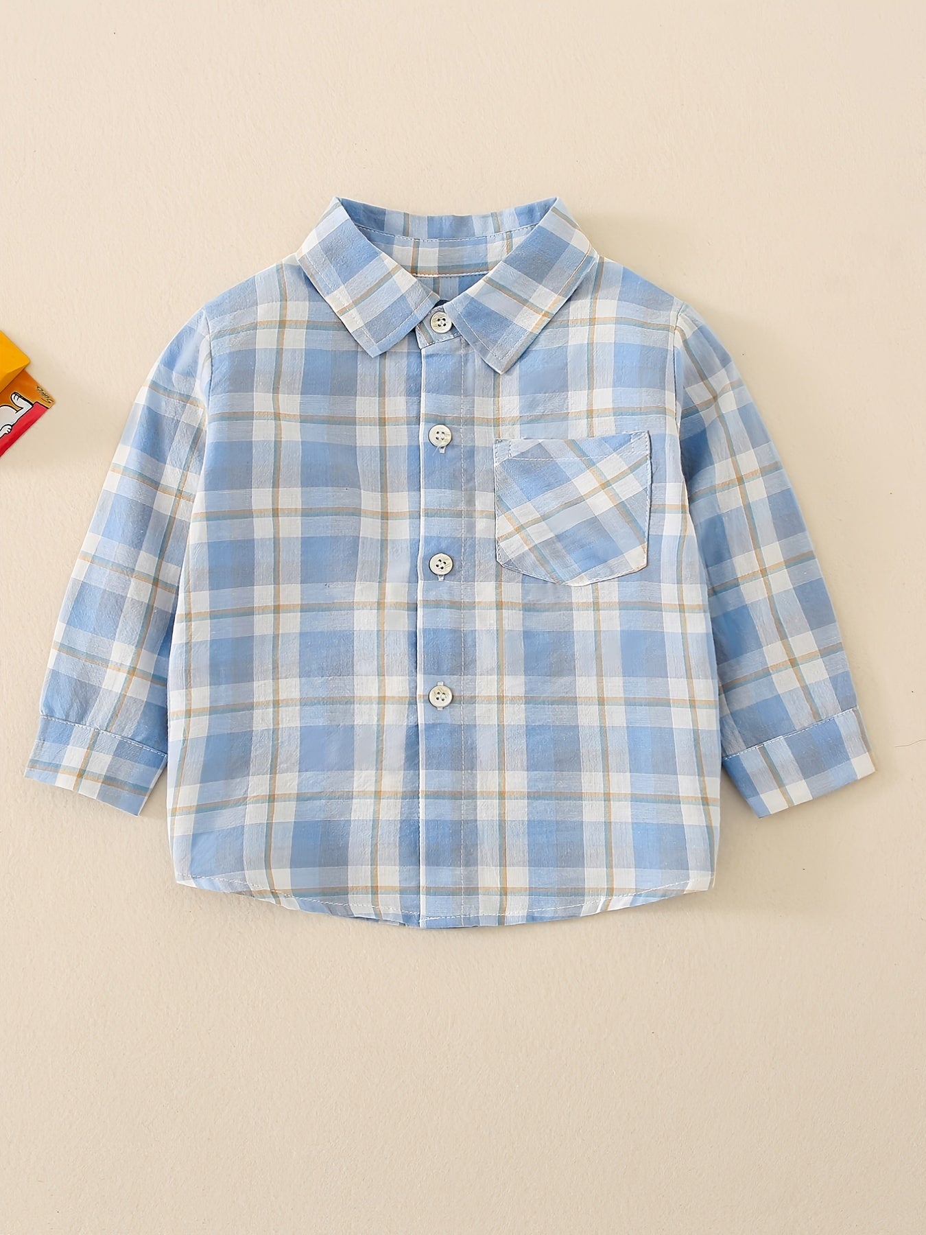 Boys Plaid Print Shirt for Spring/Autumn