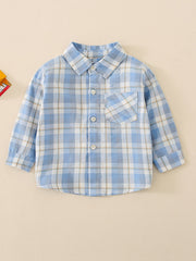 Boys Plaid Print Shirt for Spring/Autumn