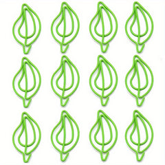 5pcs Leaf Style Paper Clip Bookmark Small Paper Clip