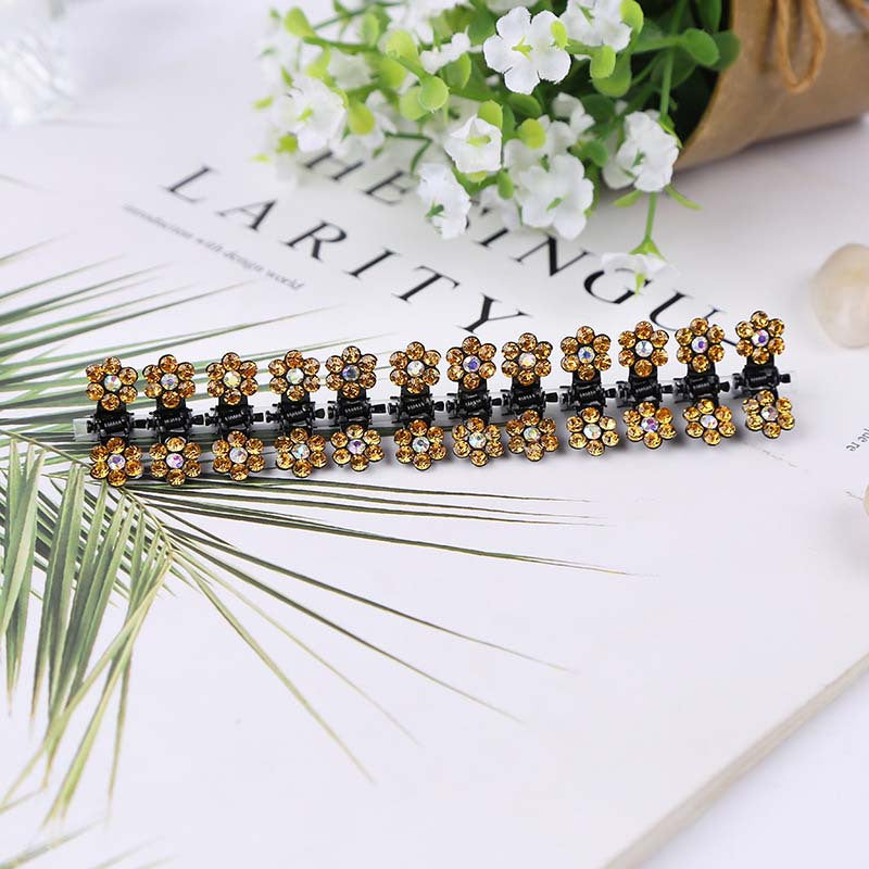 12pcs Rhinestone Hair Claw Clips Mini Crystal Hair Clips For Little Girls