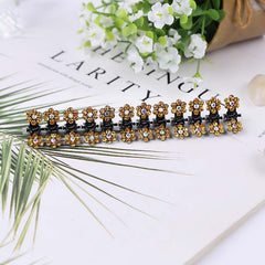 12pcs Rhinestone Hair Claw Clips Mini Crystal Hair Clips For Little Girls