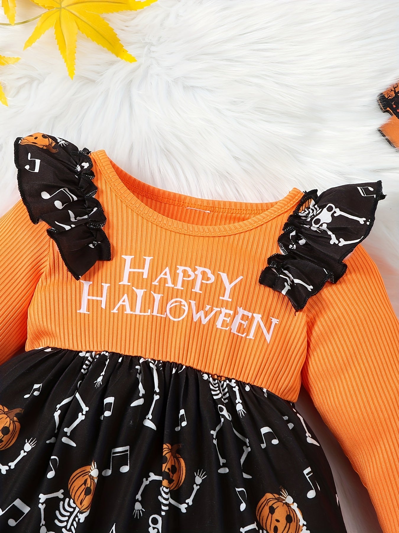 Baby Girls Halloween Dress Cartoon Stitching Dress