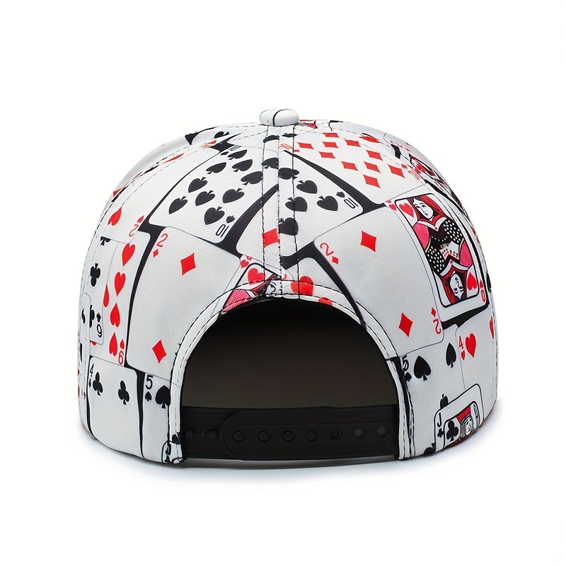 Unisex Playing Cards Pattern Baseball Cap for Outdoor Sports