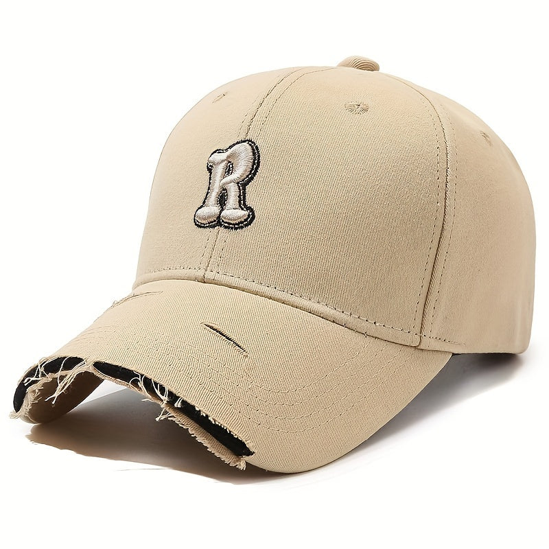 Letter R Baseball Cap Outdoor Sun Hat