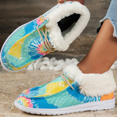 Warm Print Sneakers Lightweight Non-slip Shoes