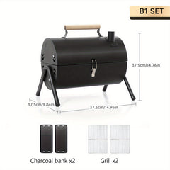Portable Charcoal Grill Folding BBQ Grill Outdoor Camping Hiking Picnics