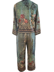 Floral Print Two Piece Set Long Sleeve Top & Pants