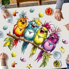 Colorful Bird Singing Wooden Jigsaw Puzzle - Brain Development Toy