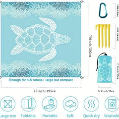 Large Sandproof Beach Mat for Adults, Waterproof Camping Blanket