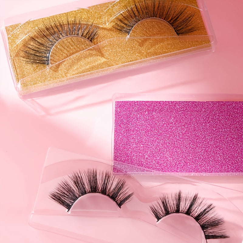 5 Pairs Natural Faux 3D Mink Lashes for Thick & Fluffy Look