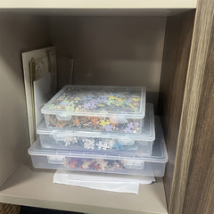 Transparent Plastic Storage Box with Lockable Lid Stackable Organizer