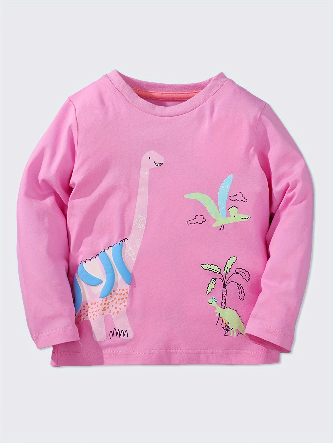 100% Cotton Girls 3pcs Long Sleeve T-Shirt Set Spring Fall Gift