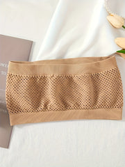 3pcs Strapless Bandeau Bras Hollow Out Stretch Bra
