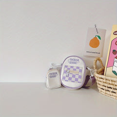Kids Checkerboard Crossbody Bag Chest Bag