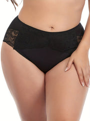 Floral Jacquard Lace Plus Size Panty