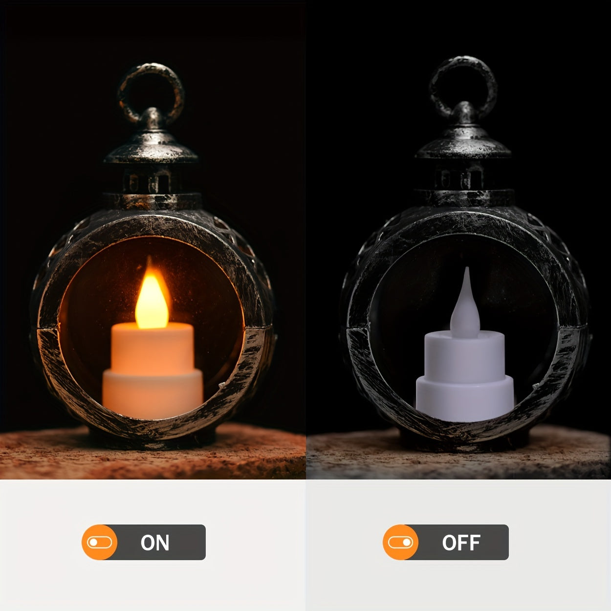 Retro LED Candle Light for Outdoor Camping with 3 AG10 Batteries