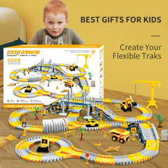 346pcs City Rail Engineering Vehicles DIY Construction Vehicle Set Toys