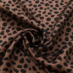 Leopard Print Bandana Satin Square Scarf for Women