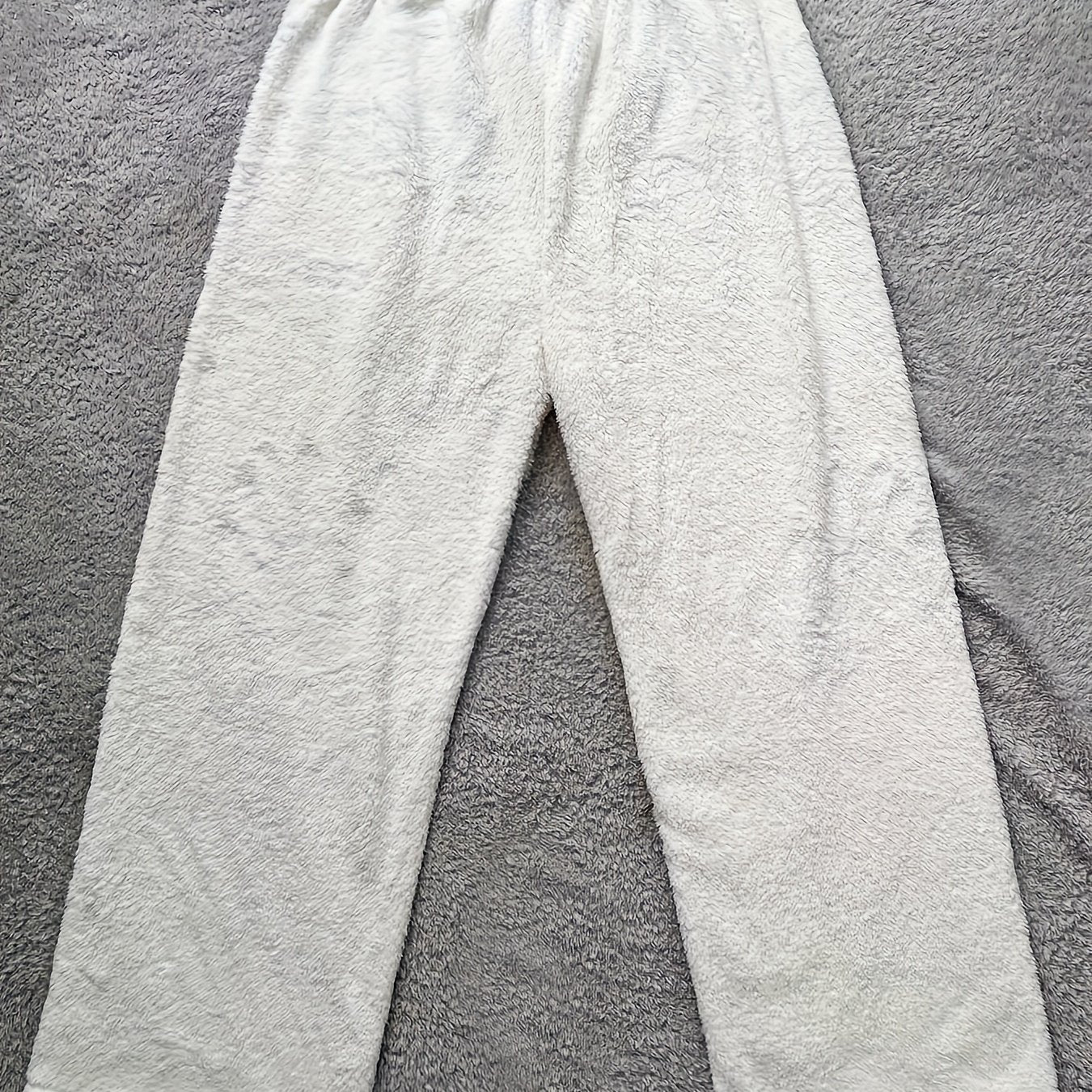 Solid Plush Warm Winter Pants