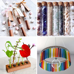25pcs 45ml Glass Test Tubes with Cork Stoppers for Bath Salt Candy