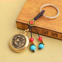 Chinese Knot & Zodiac Sign Charm Keychain for Good Luck