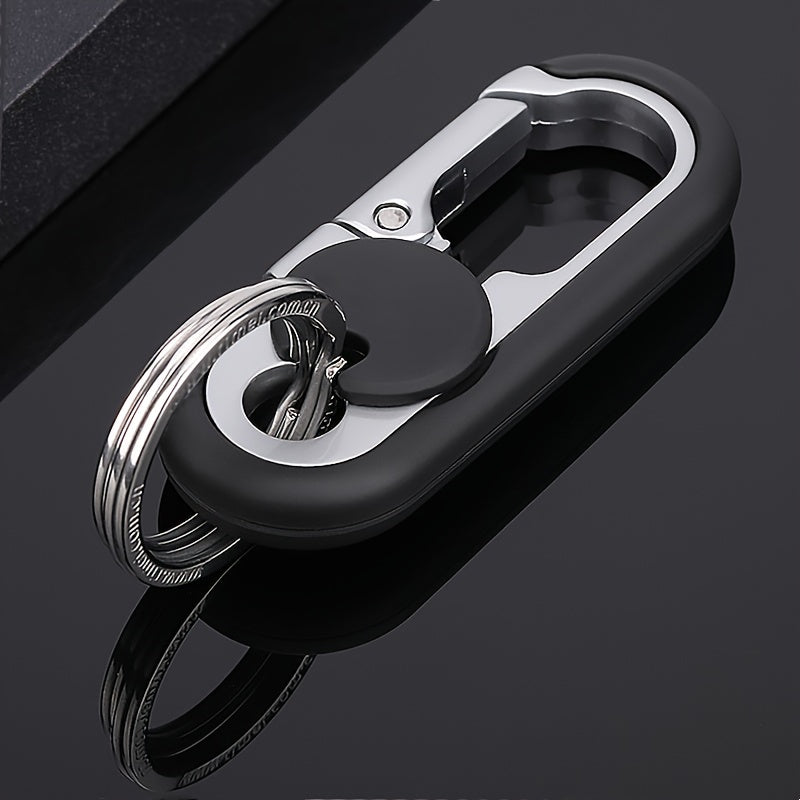 Double Ring Car Keychain Keyring Anti lost Key Chain Pendant