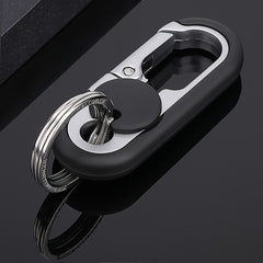 Double Ring Car Keychain Keyring Anti lost Key Chain Pendant