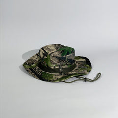 Monochrome Camouflage Fishing Hat Sun Protection Hat with Adjustable Rope