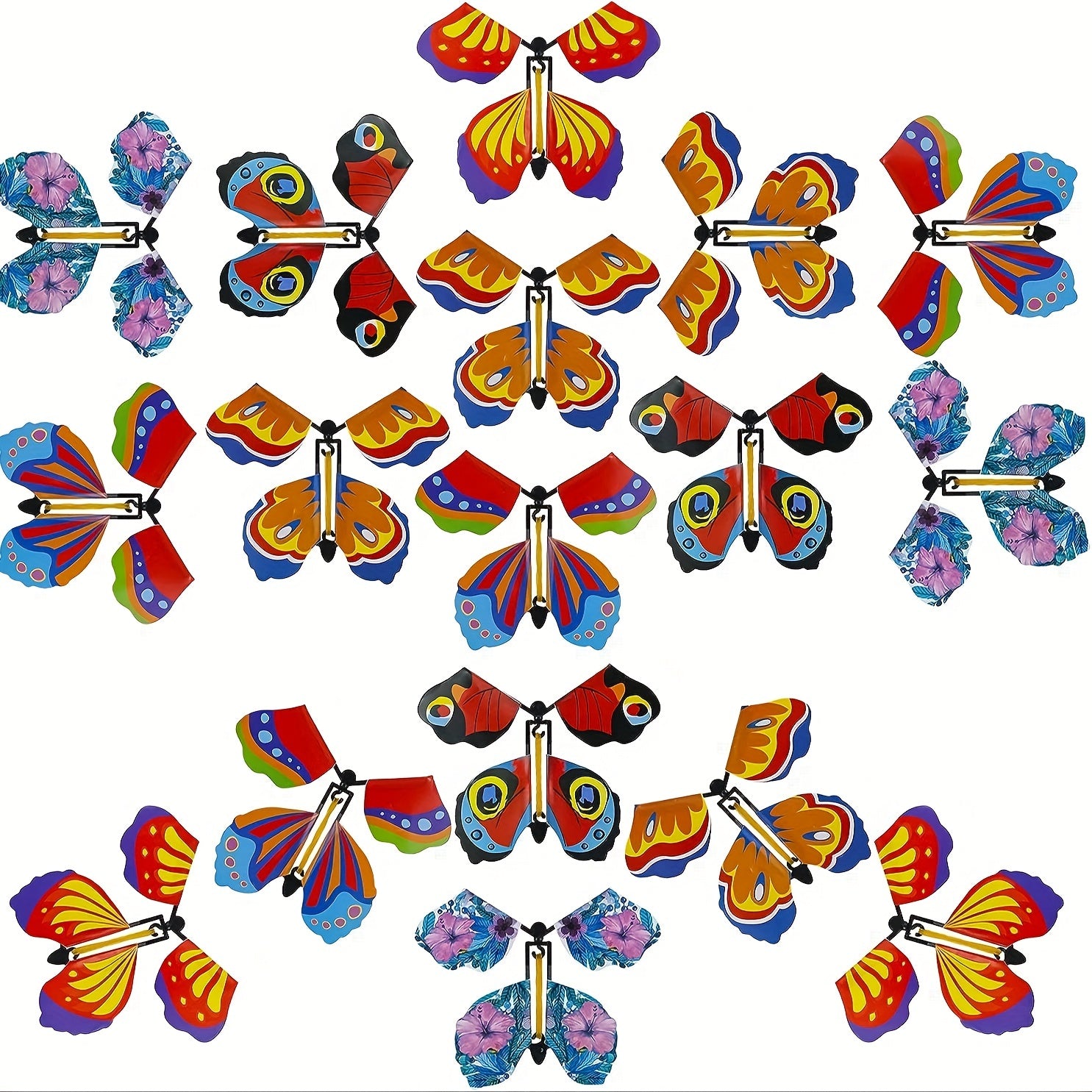 10pcs Magic Surprise Butterflies Leather Band Power Flying Toy Bookmark Gift