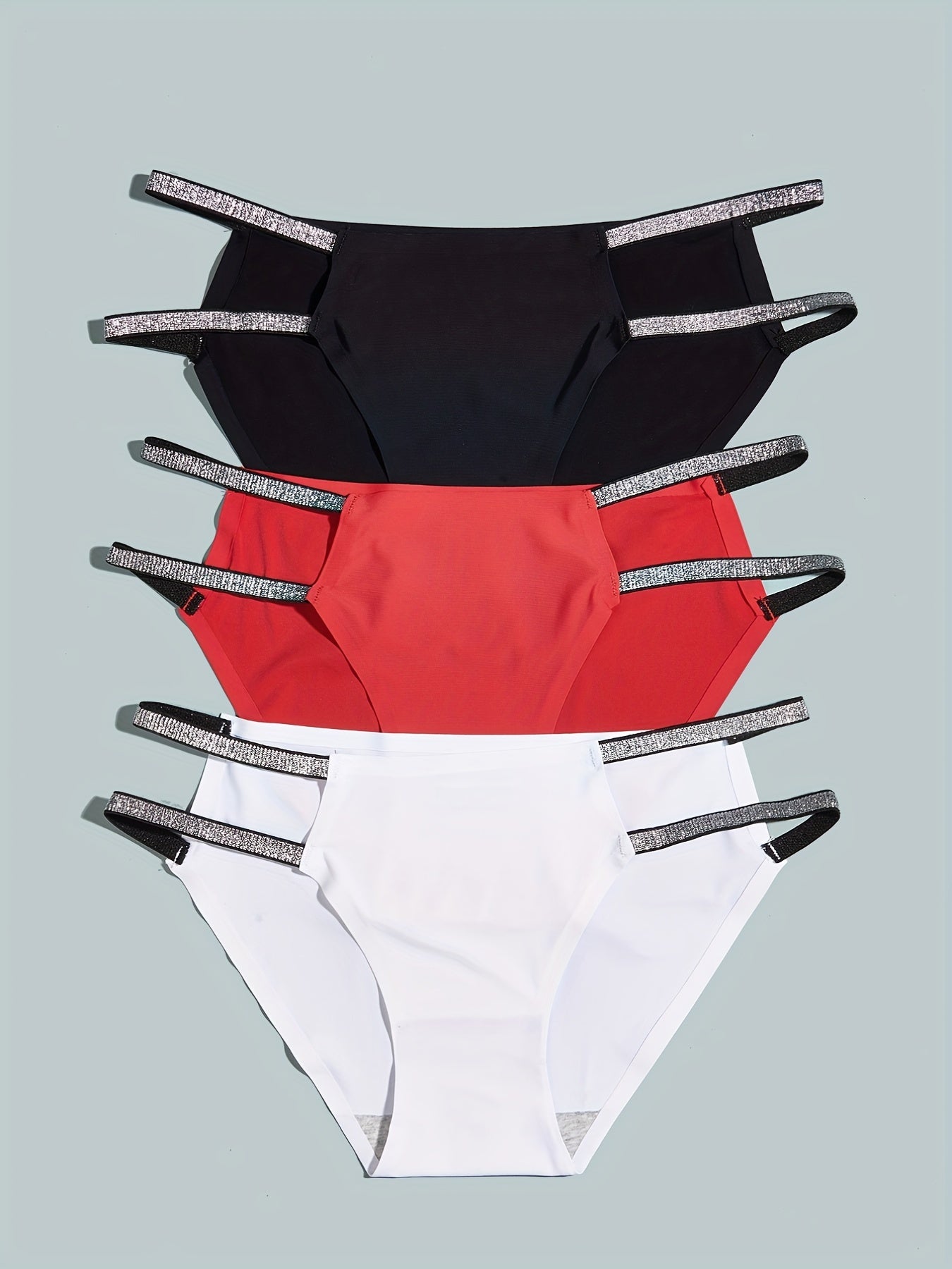 3pcs Sexy Low Waist Intimates Panties Women's Lingerie