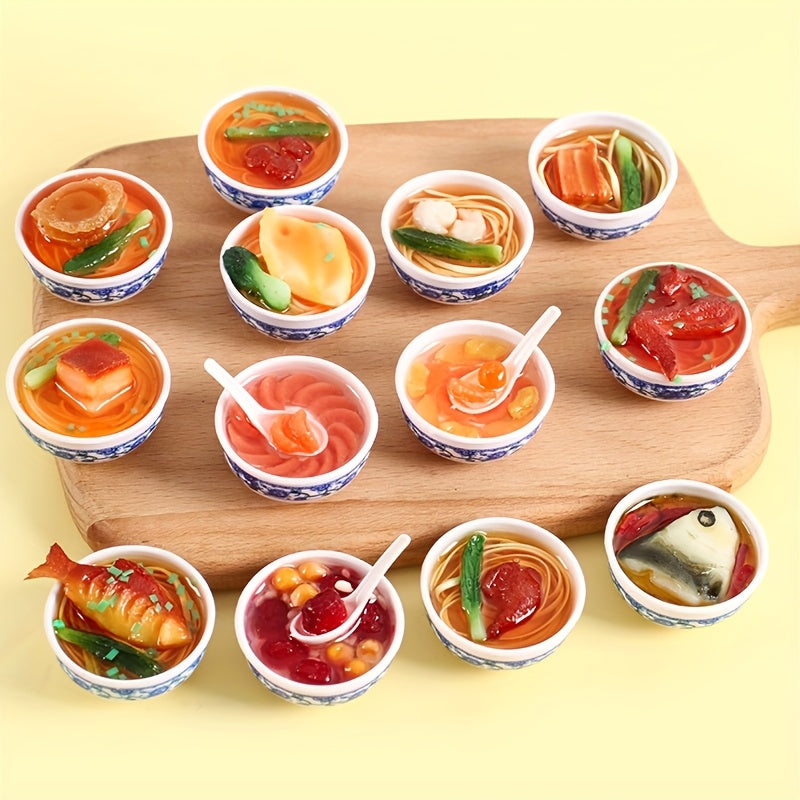 Mini Chinese Porcelain Bowls Vegetable Ornaments