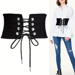 Elastic Wide Belt Waist Seal Corset for Dress Skirt Suit