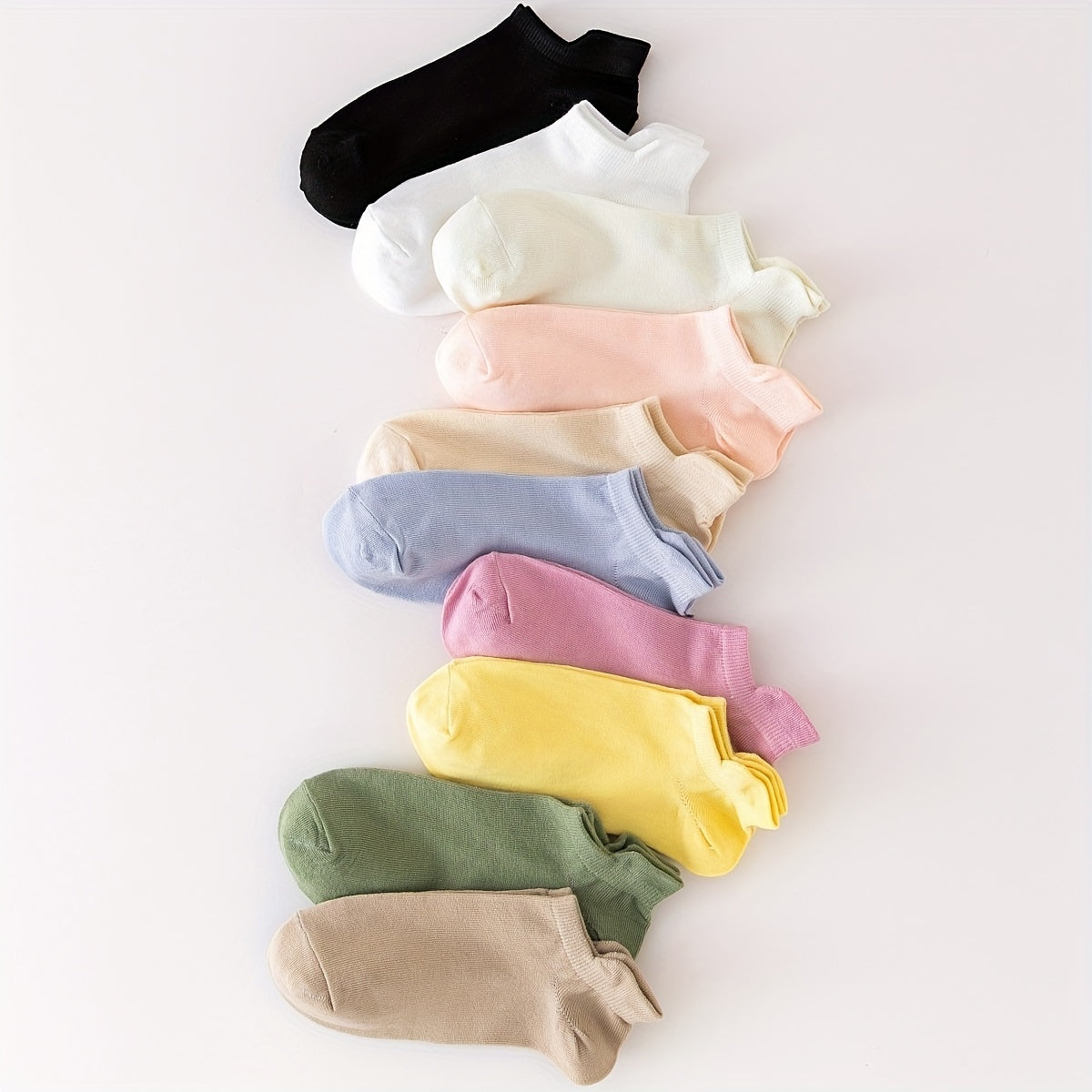 10 Pairs Lightweight Low Cut Ankle Socks Women's Stockings