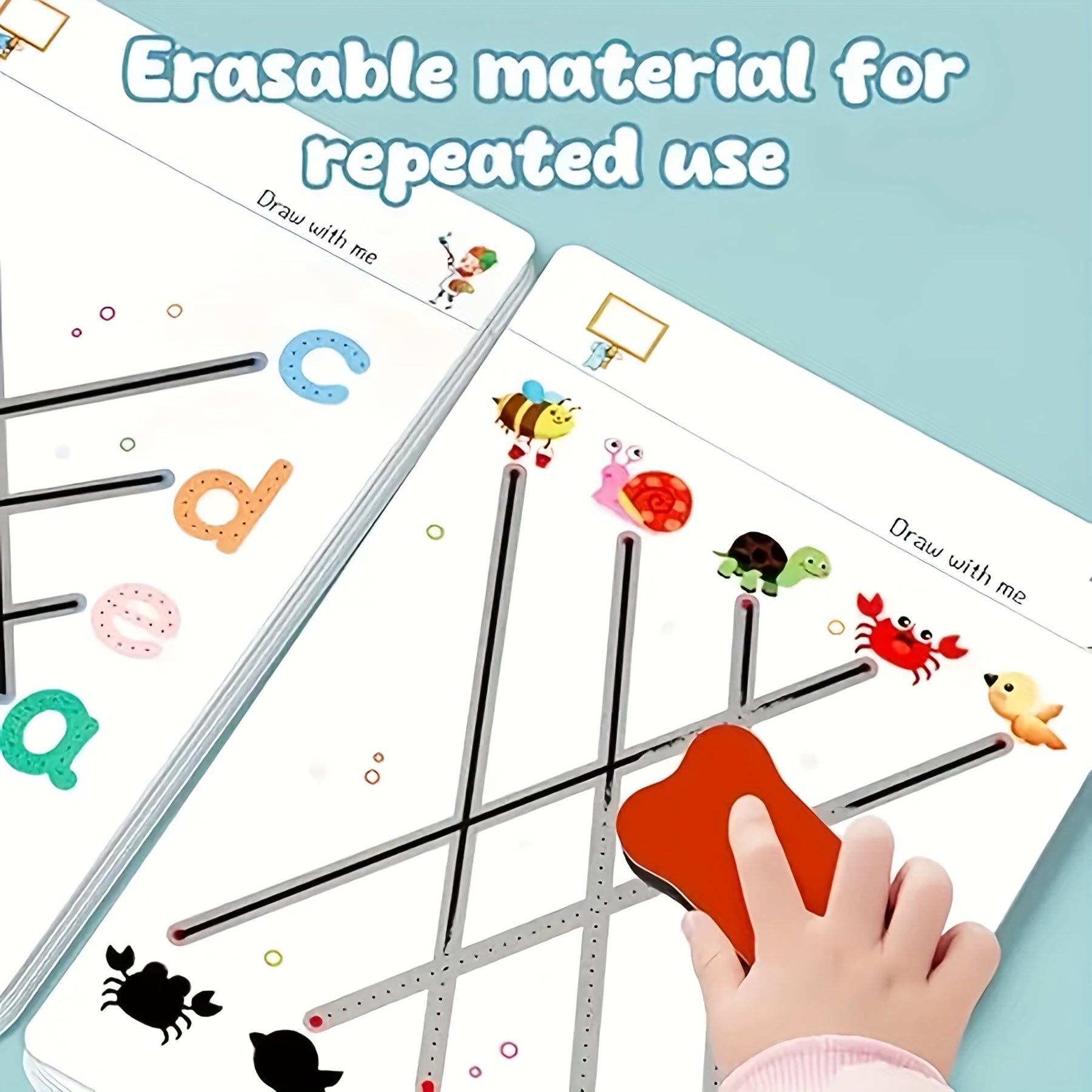 Erasable Practice Books 32 pages Reusable Educational Practice Books