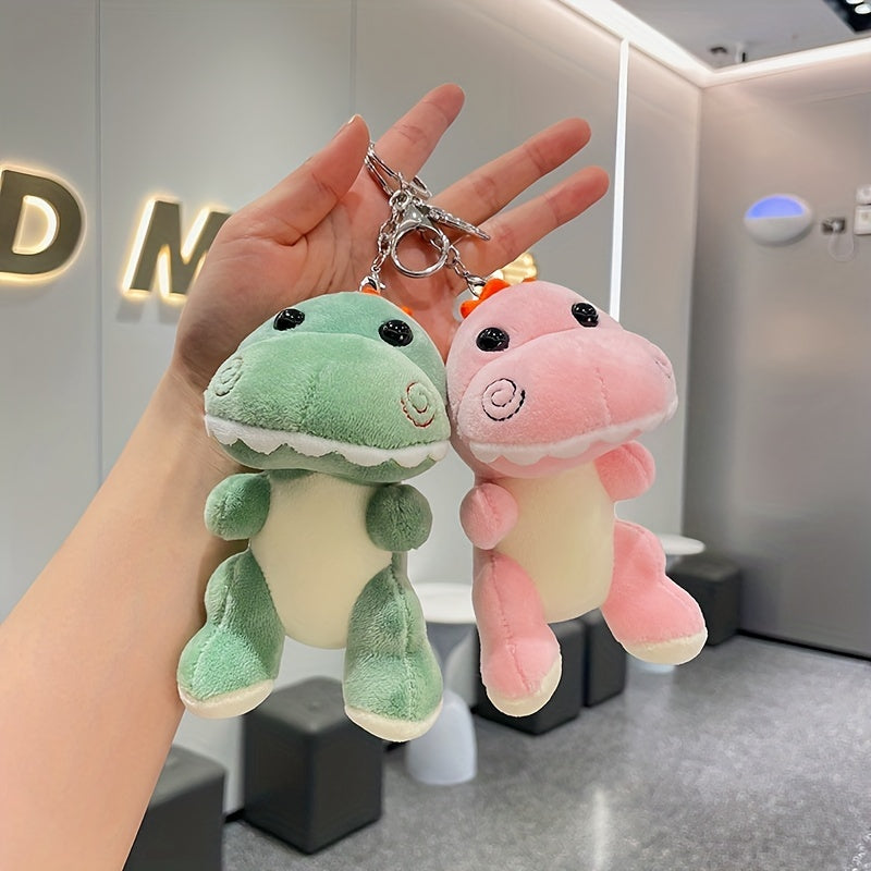 Cartoon Dinosaur Keychain Fluffy Animal Charm Gift