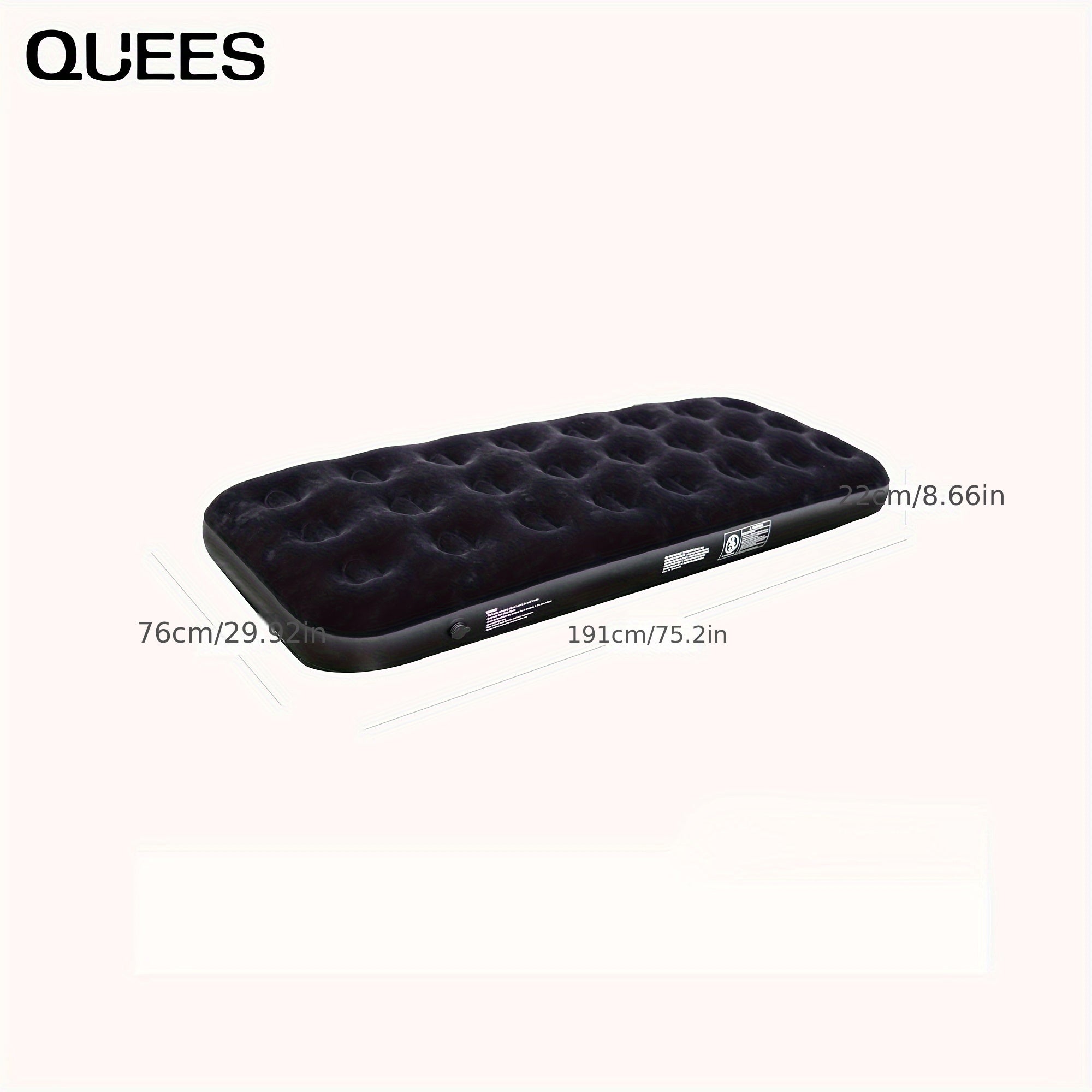 Portable Inflatable Mattress with 2 Pillows for Camping and Home Use