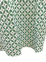 Button Front Allover Print Dress Casual Short Sleeve Dress