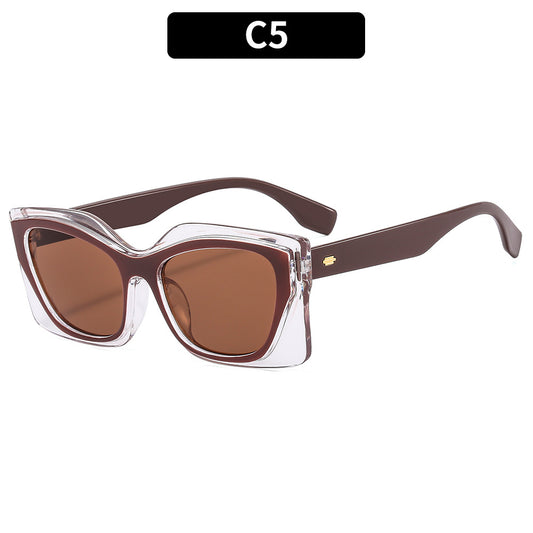 Vintage Square Cat Eye Womens Sunglasses UV400 Protection